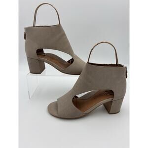 Gentle Souls Charlene 2 Cut Out Sandal Bootie Beige Size 8.5 M Leather Laser Cut